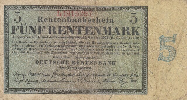 .Introduction of Rentenmark