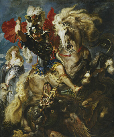 LUCHA DE SAN JORGE Y EL DRAGÓN RUBENS