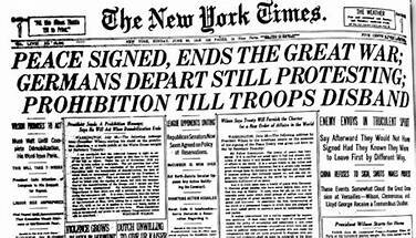 Treaty of Versailles and the results for Germany