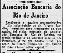 Afastamento do secretário Viçoso Jardim por motivo de saúde e eleição de Francisco Alves dos Santos Filho