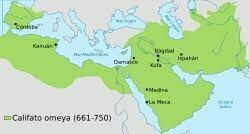 inicio del califato omeya. La capital se establece en Damasco