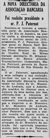 Dezembro de 1931: J.J. Monteiro de Andrade assume a presidência da Associação.