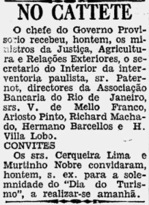 Visita da diretoria da Associação Bancária do Rio de Janeiro ao chefe do Governo Provisório, Getúlio Vargas