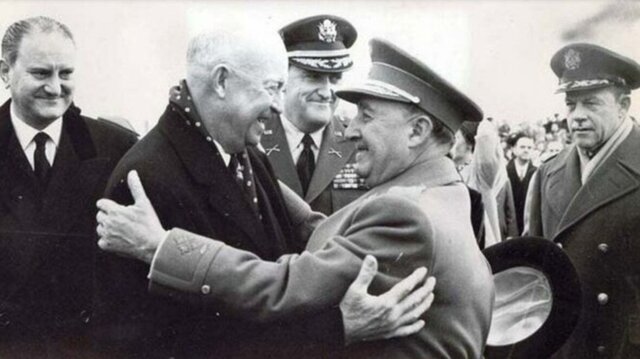 Reunión de Eisenhower y Franco.