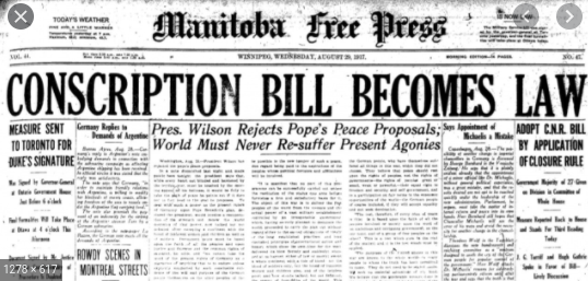 Robert Borden Enacts Conscription