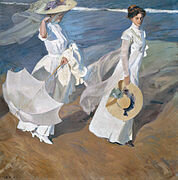 Paseo a orillas del mar, Joaquín Sorolla