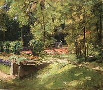 Las terrazas de flores en el jardín de Wannsee, Max Liebermann, c