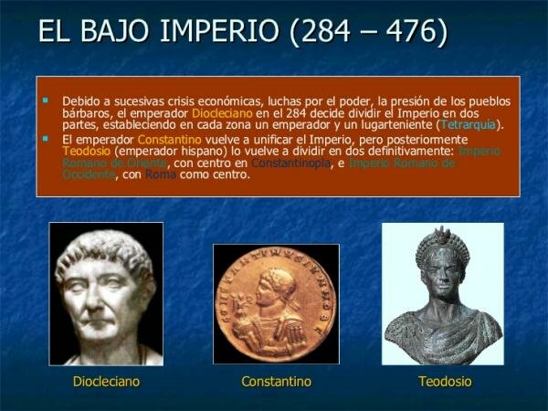 BAJO IMPERIO (284 - 476 d.c.)