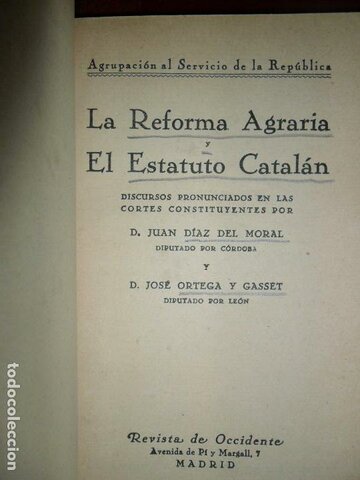 Estatuto de Cataluña y Reforma Agraria