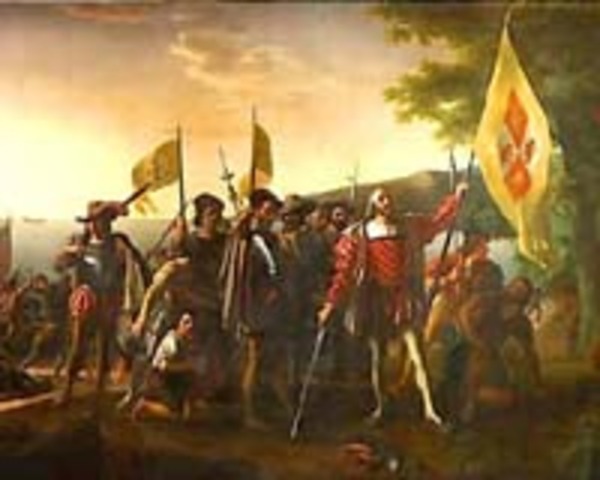 Colombus discovers the "New World"