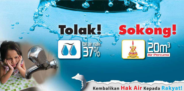 Free water provided to Selangorians.