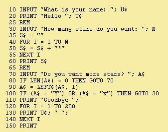 BASIC (Beginners' All-purpose Symbolic Instruction Code)