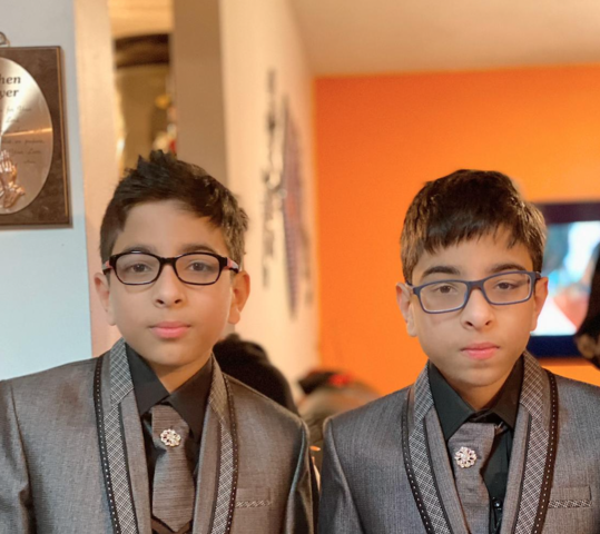 Twin brothers are born.