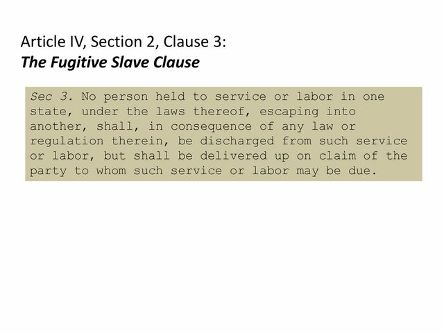 Fugitive Slave Clause