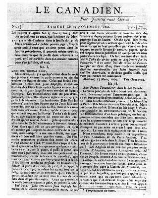 Fermeture du journal Le Canadien