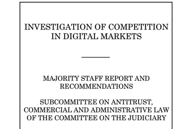 House Releases Antitrust Report on Big Tech