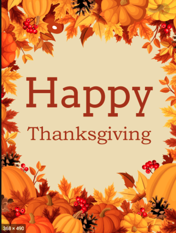 - Thanksgiving celebration feast is held.