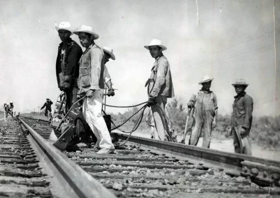 Vía férrea sobre la península de Yucatán