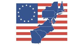 Timeline: 13 Colonies by Cata Thoss