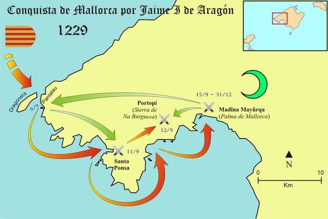 Conquista de las Baleares por Jaime I de Aragón