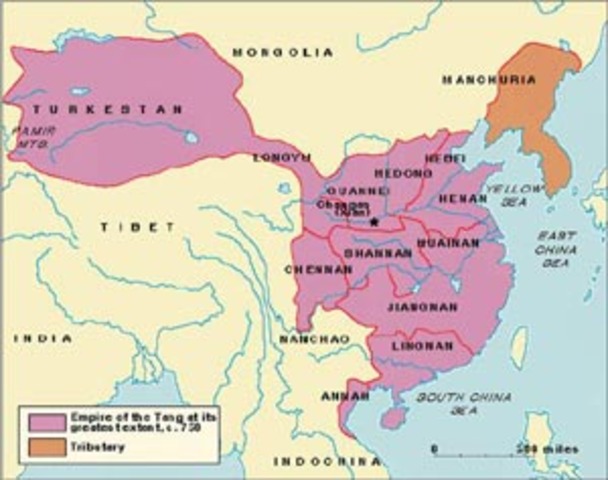 Western Turkish empire falls under China rule