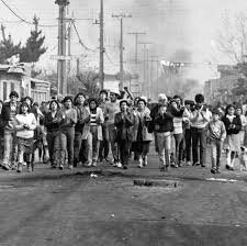 Participación en protestas contra la dictadura