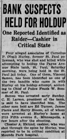 Payne Bank is Robbed