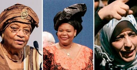 Ellen Johnson Sirleaf, Leymah Gbowee y Tawakkul Karman