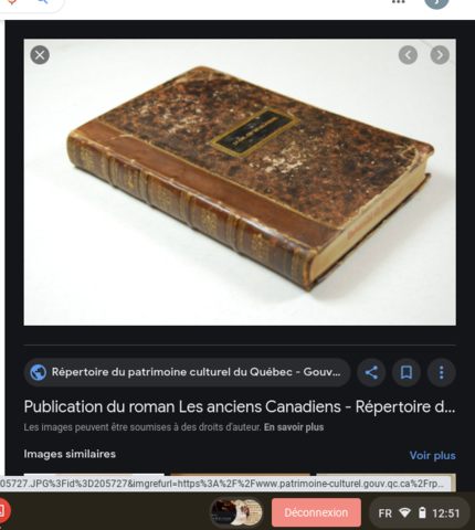 Publication du premier roman canadien-français par Philippe-Ignace-François Aubert de Gaspé