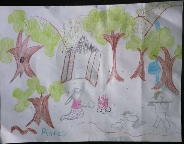 Antes mi comunidad era muy verde había más manantiales menos caminos