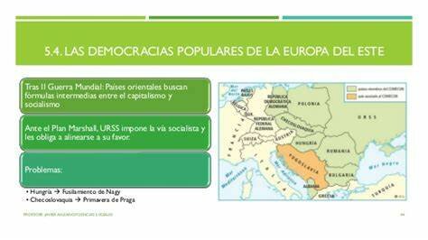 Establecimiento del régimen de "democracias populares”.