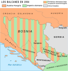 1. Imperio austrohúngaro se anexionó Bosnia-Herzegovina.