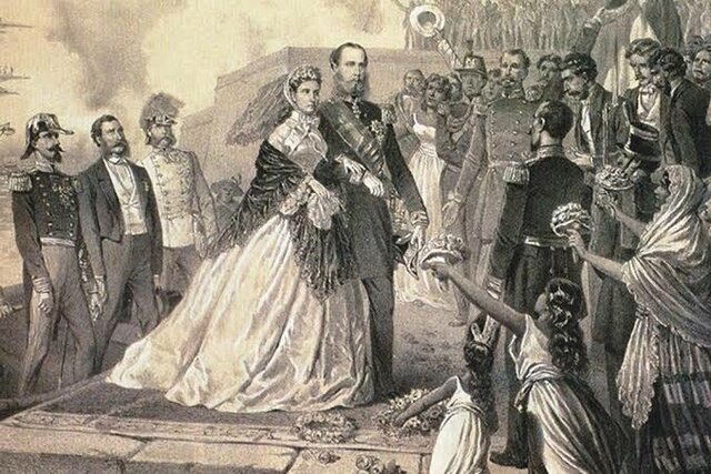 Llegada de Maximiliano de Habsburgo a México