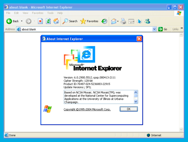 internet Explorer IE6