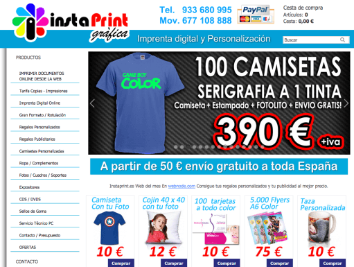 Creación de los sitios web comerciales