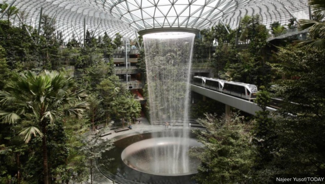 Jewel Changi Airport - Singapore is a nature themed entertainment and retail complex on the inside of the Changi Airport in Singapore.