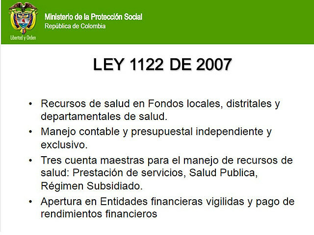 Ley 1122 de 2007