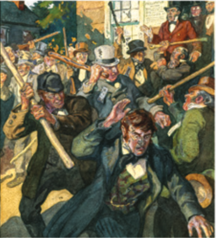 Un bureau de vote sous tension