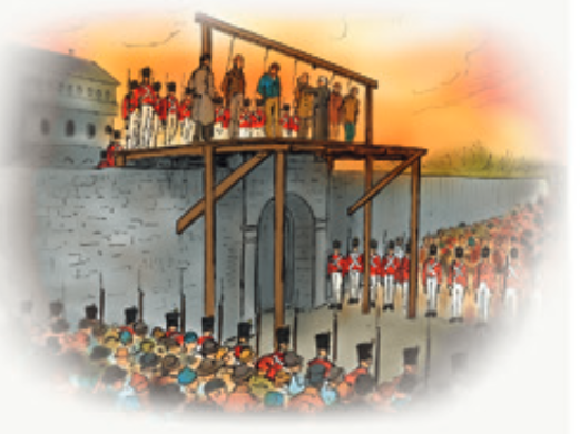 Pendaison de cinq patriotes du Bas-Canada