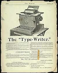 Se crea la primera máquina de escribir, por la compañía Remington