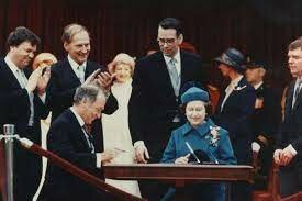 Quebec refuses to sign the constitution