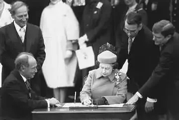 Quebec refuses to sign the constitution