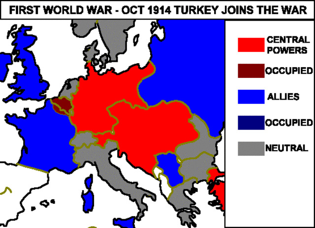 Turkey enters World War I