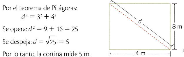 EJEMPLO DEL TEOREMA DE PÍTAGORAS