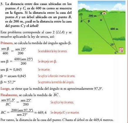 EJEMPLO DEL TEOREMA DEL SENO