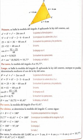 EJEMPLO DEL TEOREMA DEL COSENO