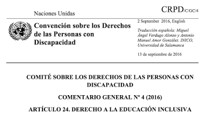 Observación general n.º 4 (Comité sobre los Derechos de las Personas con Discapacidad)