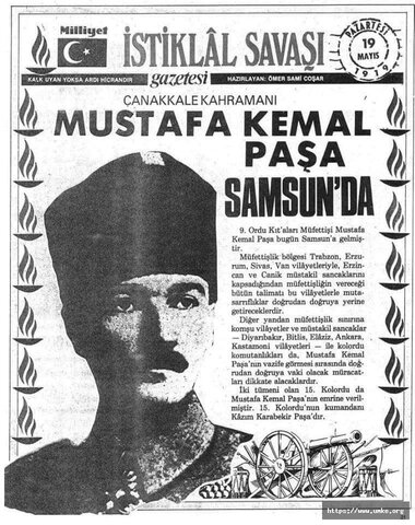 Mustafa Kemal, Samsun’a çıktı.