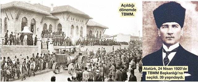 Mustafa Kemal, Ankara’da Türkiye Büyük Millet Meclisi’ni açtı.