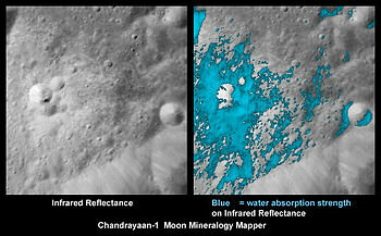 water in the moon